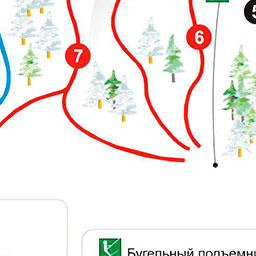 Карта трасс и склонов курорта Сорочаны / Sorochany. Карта трассгорнолыжного курорта \