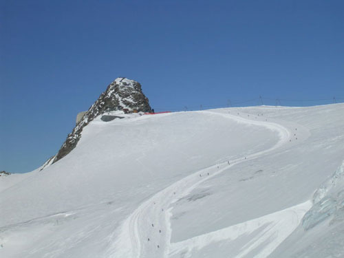 Спуск с Кляйн Маттерхорна